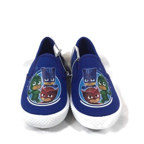 Brand new‎ PJ Mask Blue Canvas Slip On Sneakers - Picture 1 of 7